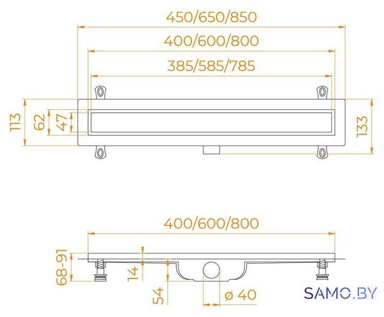 Трап/канал RGW Drain Leo-11 60211140-01 - Изображение №9 — Интернет-магазин samo.by