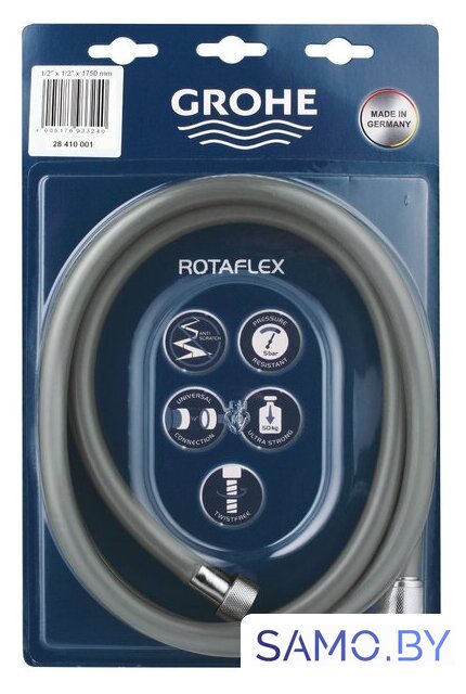 Душевой шланг Grohe Rotaflex 28410001 (хром) - Изображение №2 — Интернет-магазин samo.by
