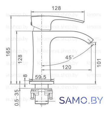 Смеситель Gappo G1007-3 - Изображение №2 — Интернет-магазин samo.by