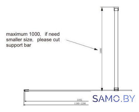 Душевая стенка Ambassador Walk-in 15031112 120 - Изображение №8 — Интернет-магазин samo.by