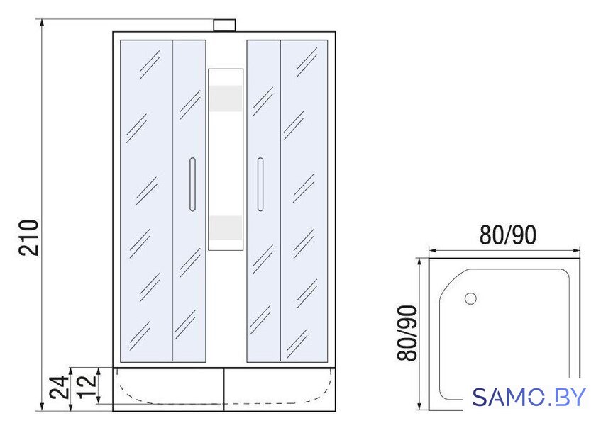 Душевая кабина River Neva Б/К 90/24 MT - Изображение №14 — Интернет-магазин samo.by