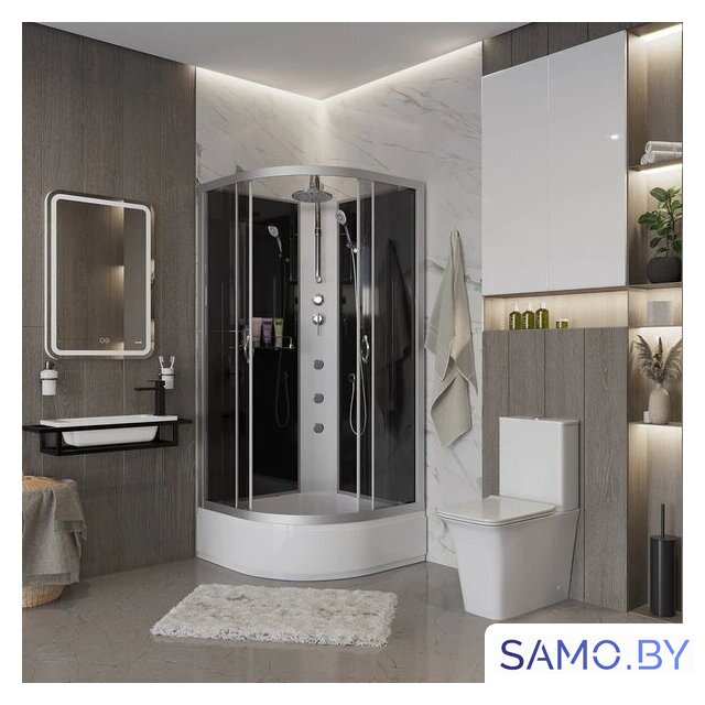 Душевая кабина Niagara NG-3502-14BKTG 100x100x210 (тонированное стекло) - Изображение №3 — Интернет-магазин samo.by