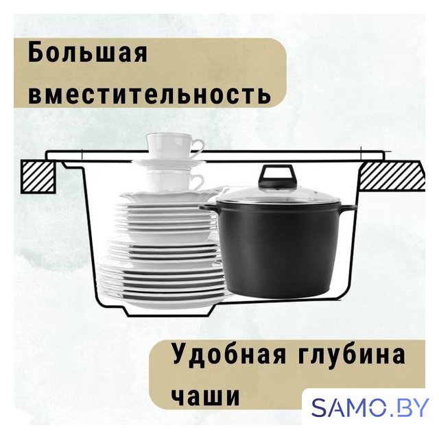 Кухонная мойка ZorG Como 51 (черный опал) - Изображение №7 — Интернет-магазин samo.by