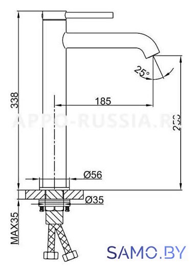 Смеситель Gappo G1006-29 - Изображение №2 — Интернет-магазин samo.by