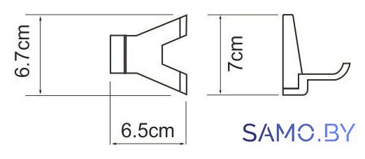 Крючок для ванны Wasserkraft Abens K-3223D - Изображение №4 — Интернет-магазин samo.by