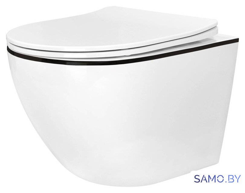 Унитаз подвесной Roxen Antares Black в комплекте с инсталляцией StounFix Dual Fresh 6 в 1 964974 (кнопка: черное стекло) - Изображение №7 — Интернет-магазин samo.by