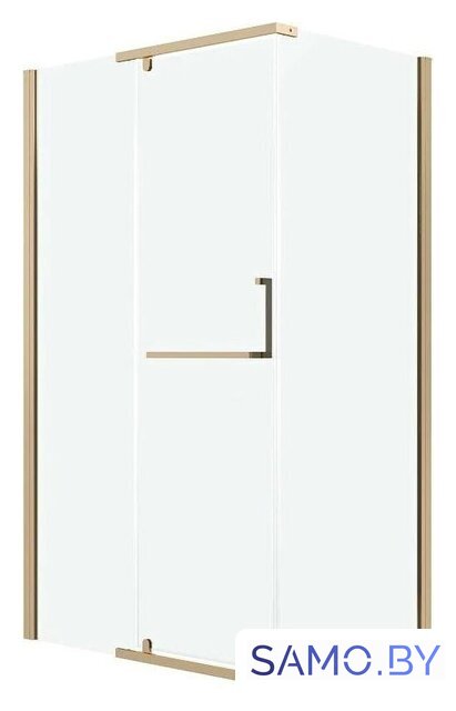 Душевой уголок Grossman Pragma 100x80x195 120.K33.03.1080.32.00 (золото сатин/стекло прозрачное) - Изображение №1 — Интернет-магазин samo.by