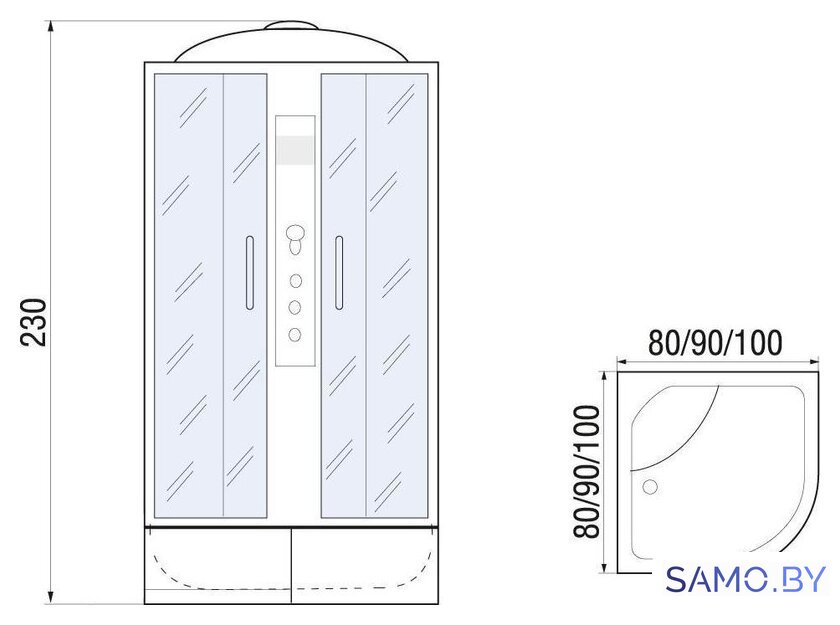 Душевая кабина River Dunay XL 80/43 TH - Изображение №19 — Интернет-магазин samo.by