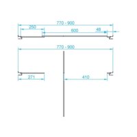 Душевая дверь RGW PA-02 41080208-11 80 (хром/прозрачное стекло) - Превью изображения №2 — Интернет-магазин samo.by