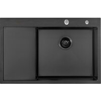 Кухонная мойка ARFEKA ECO AR 780*500 R BLACK PVD NANO - Превью изображения №2 — Интернет-магазин samo.by