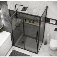 Душевой уголок Grossman Cosmo 110x90x195 120.K33.02.1190.21.10 (черный матовый/тонированное стекло) - Превью изображения №9 — Интернет-магазин samo.by