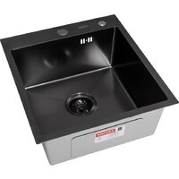 Кухонная мойка ARFEKA Eco AR мойка 450*500, коландер, дозатор Black Decor - Превью изображения №4 — Интернет-магазин samo.by