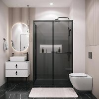 Душевой уголок Grossman Style 130x70x195 120.K33.05.1370.21.10 (черный матовый/тонированное стекло) - Превью изображения №8 — Интернет-магазин samo.by
