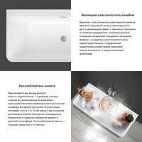 Ванна Wellsee Clermont 170x75 28260202R (пристенная ванна белый глянец, экран, ножки, сифон-автомат глянцевый белый) - Превью изображения №5 — Интернет-магазин samo.by