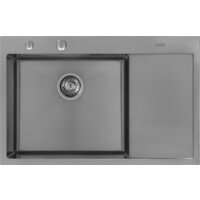 Кухонная мойка ARFEKA ECO AR 780*500 L SATIN - Превью изображения №2 — Интернет-магазин samo.by