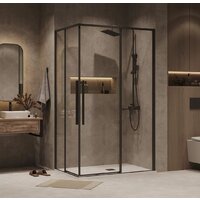 Душевой уголок Grossman Galaxy 90x70x195 300.K33.01.9070.21.00 (черный матовый/прозрачное стекло) - Превью изображения №7 — Интернет-магазин samo.by
