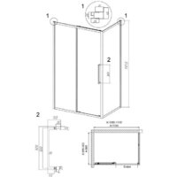 Душевой уголок Grossman Cosmo 110x90x195 120.K33.02.1190.21.02 (черный матовый/шиншилла стекло) - Превью изображения №10 — Интернет-магазин samo.by