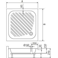 Душевой поддон RGW B/CL-S 16180188-51 80x80 - Превью изображения №2 — Интернет-магазин samo.by