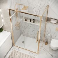 Душевой уголок Grossman Cosmo 100x70x195 120.K33.02.1070.32.00 (золото сатин/стекло прозрачное) - Превью изображения №9 — Интернет-магазин samo.by