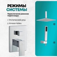 Душевая система  Grocenberg GB5089CR-4 (хром) - Превью изображения №9 — Интернет-магазин samo.by