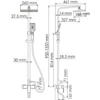 Душевая система  Wasserkraft A16501 - Превью изображения №7 — Интернет-магазин samo.by