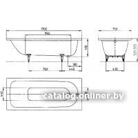 Ванна Kaldewei Saniform Plus 373-1 170x75 112600013001 (easy-clean) - Превью изображения №2 — Интернет-магазин samo.by