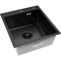 Кухонная мойка ARFEKA Eco AR мойка 450*500, коландер, дозатор Black - Превью изображения №4 — Интернет-магазин samo.by