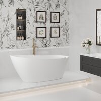 Ванна Wellsee Panta Rei 168x73 23720103R (отдельностоящая ванна белый глянец, экран, ножки, сифон-автомат матовый черный) - Превью изображения №7 — Интернет-магазин samo.by