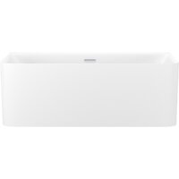 Wellsee Clermont 170x75 28260201R (пристенная ванна белый глянец, экран, ножки, сифон-автомат хром)