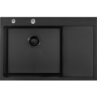 Кухонная мойка ARFEKA ECO AR 780*500 L BLACK PVD NANO - Превью изображения №2 — Интернет-магазин samo.by