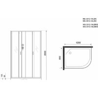 Душевая кабина Niagara NG-3312-14LBK 120x80x200 - Превью изображения №4 — Интернет-магазин samo.by