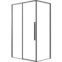 Grossman Galaxy 110x90x195 120.K33.01.1190.21.00 (черный матовый/стекло прозрачное)