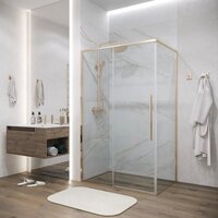 Душевой уголок Grossman Galaxy 110х100х195 120.K33.01.1110.32.00 (золото сатин/прозрачное стекло) - Превью изображения №8 — Интернет-магазин samo.by
