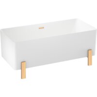 Ванна Wellsee FR.Euphoria 166x77,5 230101004 (отдельностоящая ванна белый глянец, экран, ножки золото, сифон-автомат золото) - Превью изображения №2 — Интернет-магазин samo.by