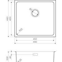 Кухонная мойка Omoikiri Tadzava 49-U/I-GM 4993076 (вороненая сталь) - Превью изображения №2 — Интернет-магазин samo.by