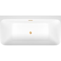 Ванна Wellsee Clermont 150x73 28260104R (пристенная ванна белый глянец, экран, ножки, сифон-автомат золото) - Превью изображения №4 — Интернет-магазин samo.by