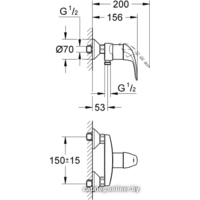 Смеситель Grohe Euroeco 32740000 - Превью изображения №2 — Интернет-магазин samo.by