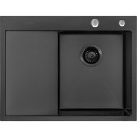 Кухонная мойка ARFEKA ECO AR 650*500 R BLACK PVD NANO - Превью изображения №2 — Интернет-магазин samo.by