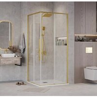 Душевой уголок Grossman Galaxy 80x80x195 300.K33.01.8080.32.00 (золото сатин/прозрачное стекло) - Превью изображения №7 — Интернет-магазин samo.by