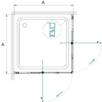 Душевой уголок RGW PA-038B 350803899-14 90x90 (черный/прозрачное стекло) - Превью изображения №2 — Интернет-магазин samo.by