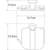 Держатель для туалетной бумаги Wasserkraft Donau K-9425 - Превью изображения №3 — Интернет-магазин samo.by