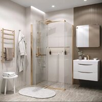 Душевой уголок Grossman Pragma 110x80x195 120.K33.03.1180.32.00 (золото сатин/прозрачное стекло) - Превью изображения №9 — Интернет-магазин samo.by