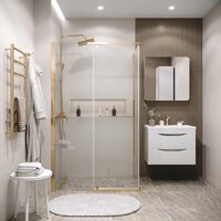 Душевой уголок Grossman Pragma 110x80x195 120.K33.03.1180.32.00 (золото сатин/прозрачное стекло) - Превью изображения №8 — Интернет-магазин samo.by