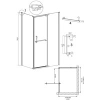 Душевой уголок Grossman Pragma 110x80x195 120.K33.03.1180.32.00 (золото сатин/прозрачное стекло) - Превью изображения №11 — Интернет-магазин samo.by