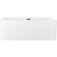 Wellsee Clermont 150x73 28260103R (пристенная ванна белый глянец, экран, ножки, сифон-автомат матовый черный)