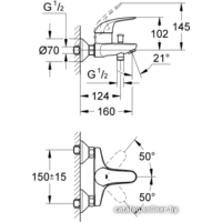 Смеситель Grohe Euroeco 32743000 - Превью изображения №2 — Интернет-магазин samo.by