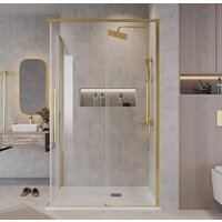 Душевой уголок Grossman Galaxy 80x70x195 300.K33.01.8070.32.00 (золото сатин/прозрачное стекло) - Превью изображения №9 — Интернет-магазин samo.by