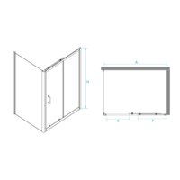 Душевой уголок RGW PA-74B 410874159-14 150x90 (черный/прозрачное стекло) - Превью изображения №2 — Интернет-магазин samo.by