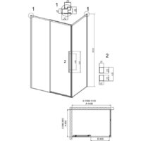 Душевой уголок Grossman Galaxy 110x90x195 120.K33.01.1190.42.00 (графит сатин/прозрачное стекло) - Превью изображения №10 — Интернет-магазин samo.by