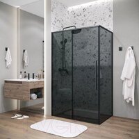 Душевая стенка Grossman Galaxy 100х195 200.K33.01.100.21.10 (черный матовый/стекло тонированное) - Превью изображения №6 — Интернет-магазин samo.by